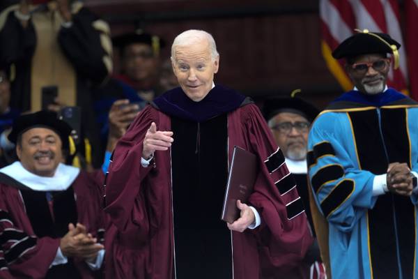 Biden tells Morehouse graduates that he hears their voices of protest over the war in Gaza