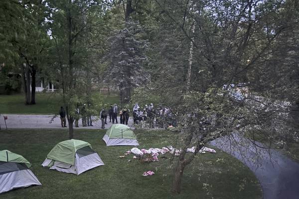 Police break up pro-Palestinian camp at the University of Michigan