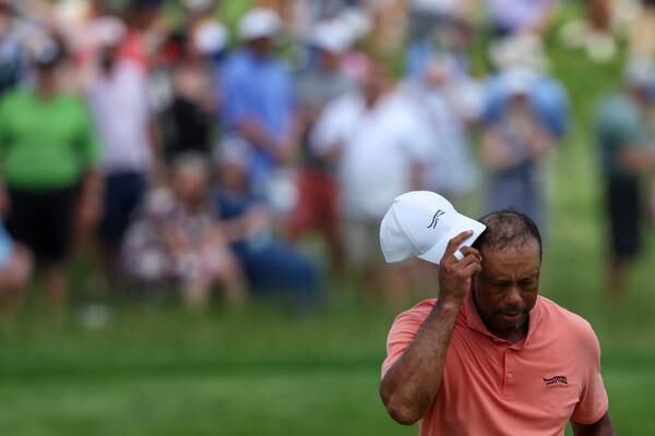 PGA Championship: Tiger Woods claws out a 1-over round on a scoring morning