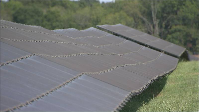 Part of Duke Energy's 600,000-panel solar farm in Monroe
