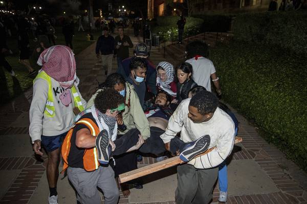Dueling protesters clash at UCLA hours after police clear pro-Palestinian demonstration at Columbia