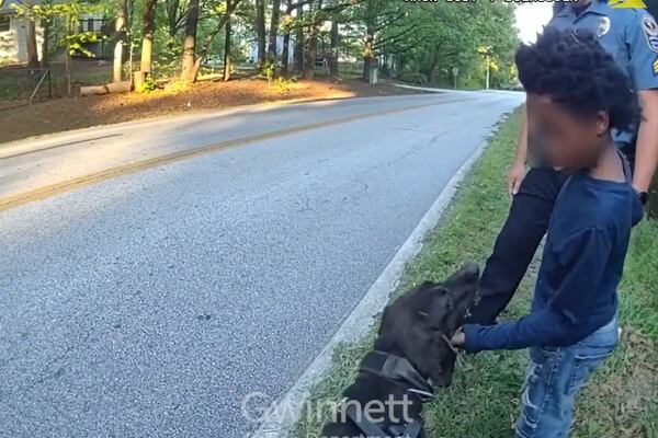 Bodycam shows K9 find missing autistic child after wandering from Gwinnett County home