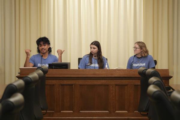 High school students, frustrated by lack of climate education, press for change