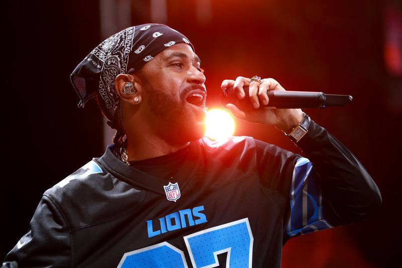 DETROIT, MICHIGAN - APRIL 25: Rapper Big Sean performs prior to the first round of the 2024 NFL Draft at Campus Martius Park and Hart Plaza on April 25, 2024 in Detroit, Michigan. (Photo by Gregory Shamus/Getty Images)