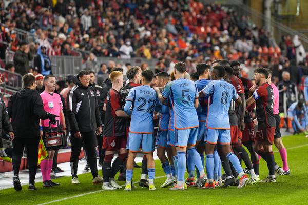 Chaotic brawl breaks out, punching allegations surface after NYCFC's 3-2 win over Toronto FC