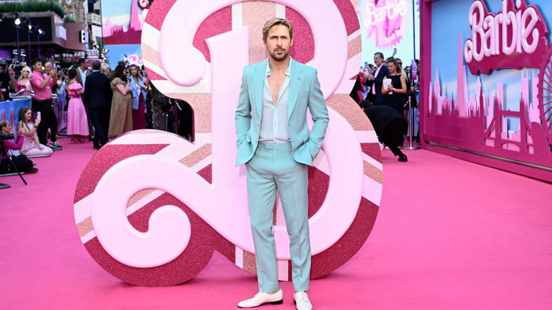 LONDON, ENGLAND - JULY 12: Ryan Gosling attends the "Barbie" European Premiere at Cineworld Leicester Square on July 12, 2023 in London, England. (Photo by Gareth Cattermole/Getty Images)
