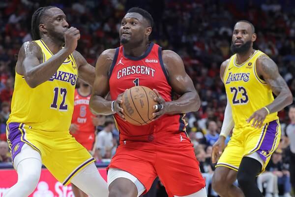 NBA play-in: Zion Williamson's 40-point night halted by leg injury in Pelicans loss
