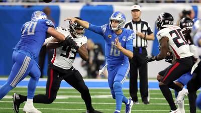 Jared Goff throws and runs for TDs, helping the Lions to win over Falcons