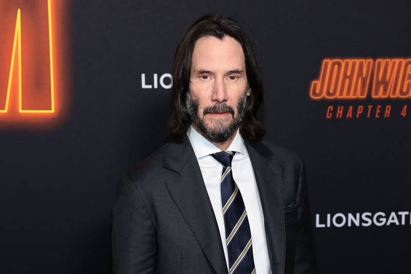 NEW YORK, NEW YORK - MARCH 15: Keanu Reeves attends Lionsgate's "John Wick: Chapter 4" screening at AMC Lincoln Square Theater on March 15, 2023 in New York City. (Photo by Dimitrios Kambouris/Getty Images)